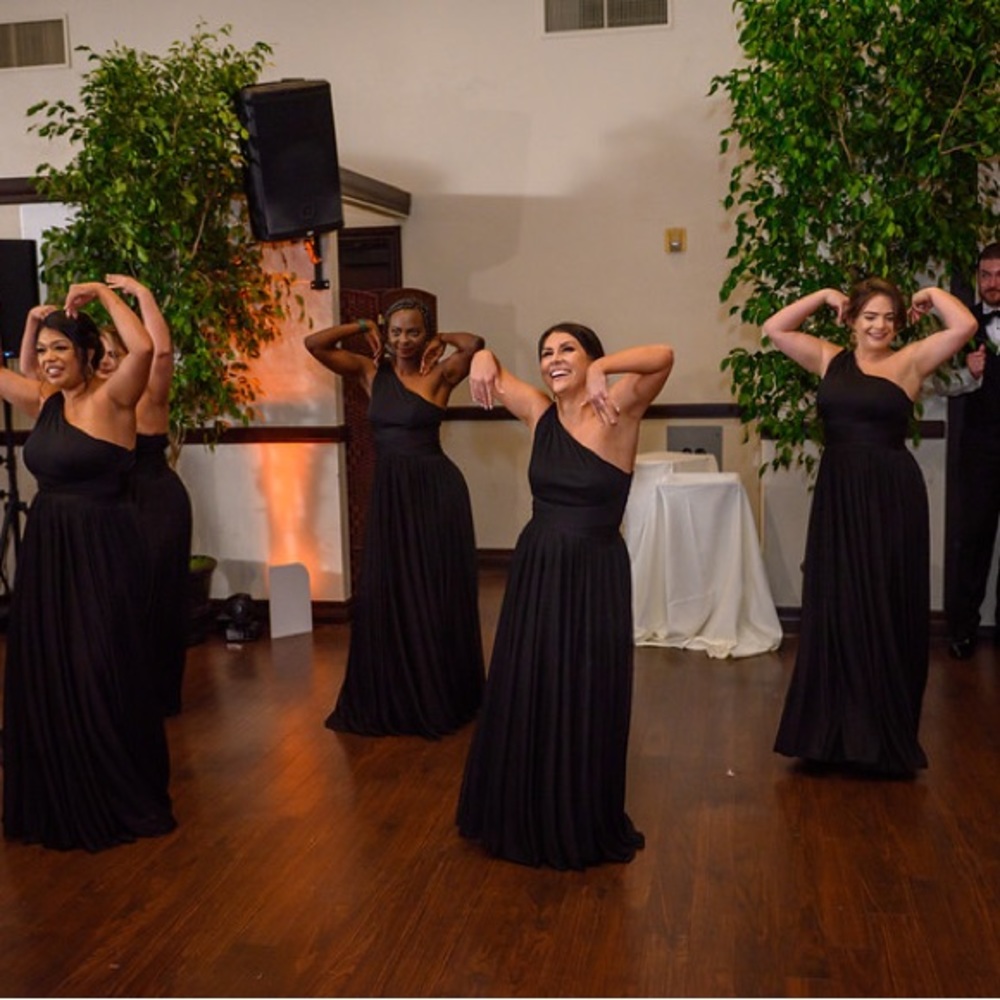 Black David’s Bridal Bridesmaid Dress